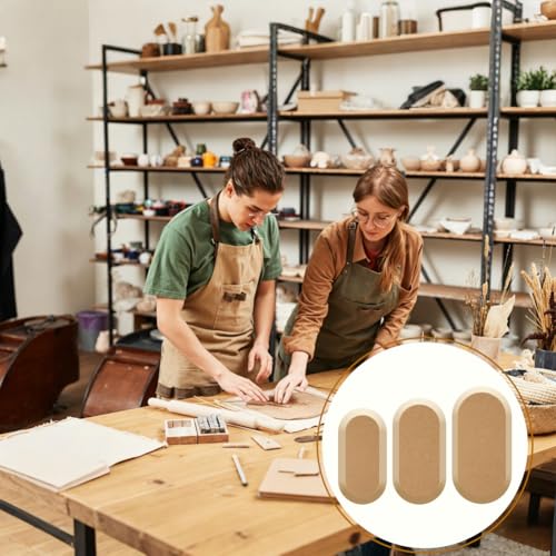 Moules ovales en céramique CREATCABIN en bois MDF pour modelage de poterie | Lot de 3 - 7