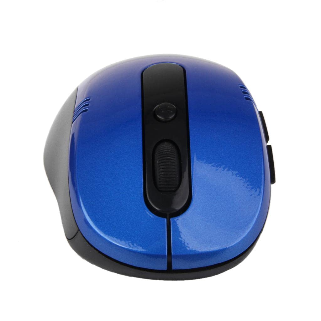 bnf® Laptop PC 2.4GHz Wireless Optical Mouse Mice USB Receiver -Blue-Electronics-Computers & Accessories-Keyboards, Mice & Input Devices-Trackballs
