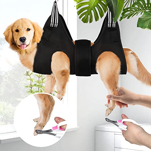 Lurowo Upgraded Pet Grooming Hammock, Dog Grooming Harness Kit with Adjustable Velcro - Image 3
