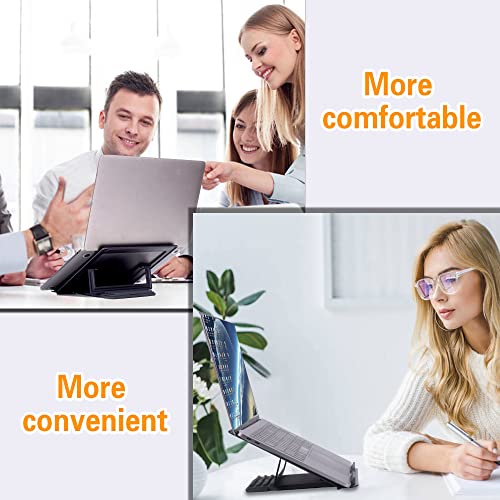 Laptop-Stand-for-DeskBlack-Adjustable-Aluminum-Portable-Laptop-Holder-Metal-Computer-Stand-4-Angle-Anti-Slip-Compatible-with-9-to-17inch-Laptop