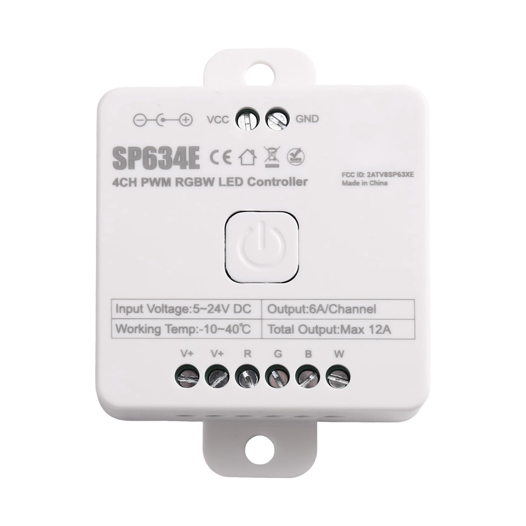 Aundhegrtt As Shown Pwm Led Strip Controller Sp634e Dc5-24V Bluetooth App Remote For Single Color Cct Rgb Rgbw Rgbcct