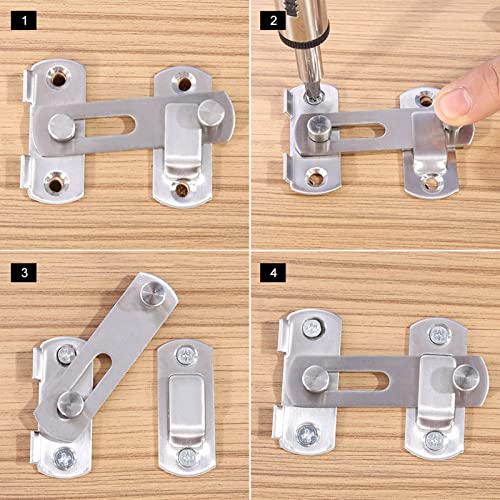 Hasp de aço inoxidável trava trava porta deslizante dobradiça dupla de segurança Hasp para armário d