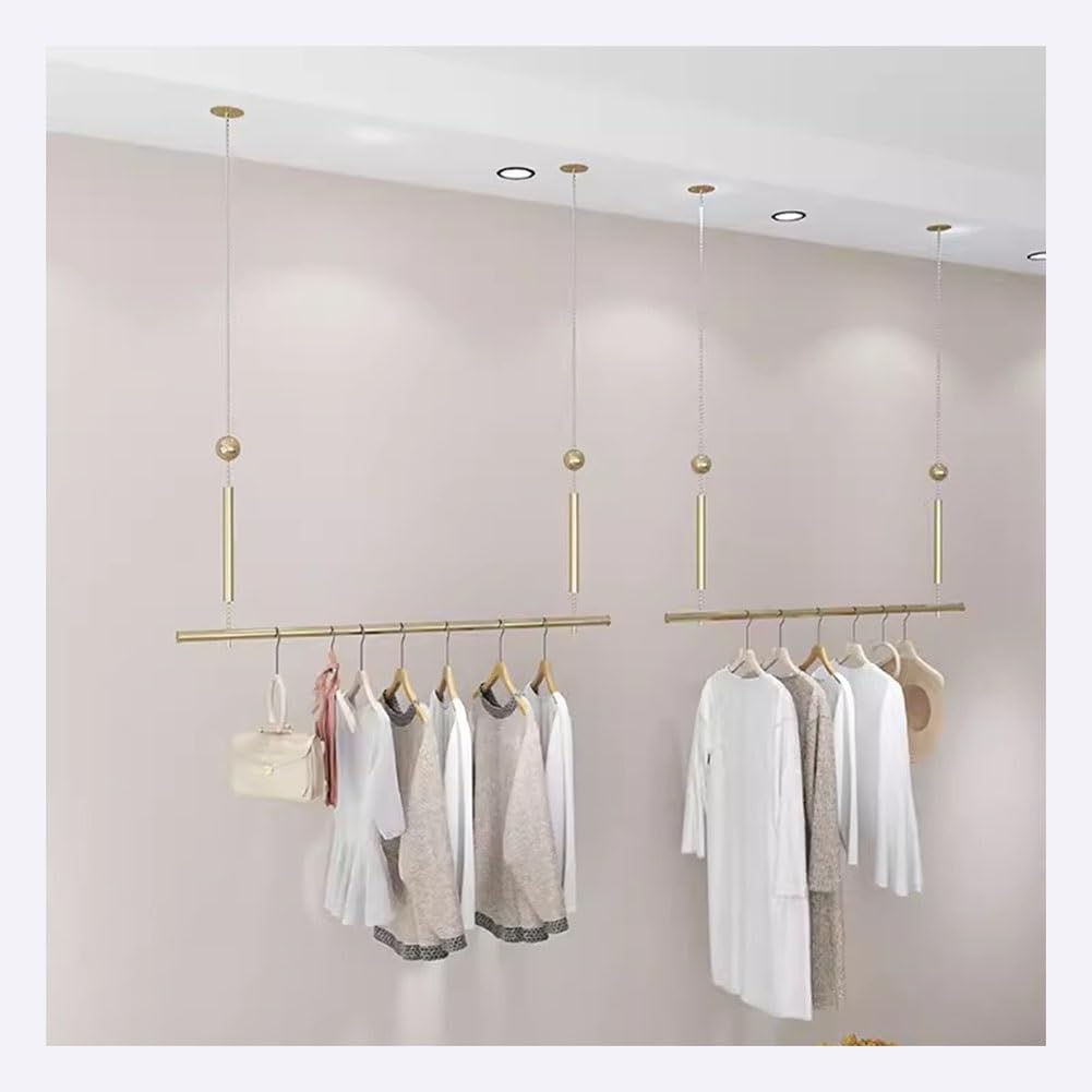 Porte-vêtements robuste anti-affaissement en acier inoxydable de 120 cm pour charges lourdes