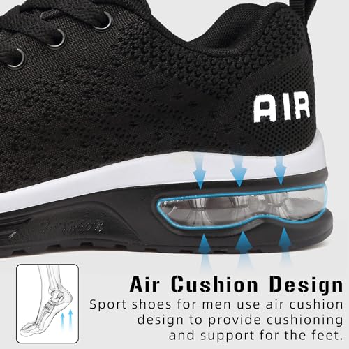 ziitop Running Shoes for Men Lightweight Tennis Shoes Athletic Air Cushion Walking Shoes Non Slip Breathable Fashion Sneakers Comfortable Mesh Sport Shoes Mens Workout Casual Gym Jogging Shoes - Image 5
