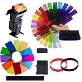 【Material】- El gel de filtro de iluminación está hecho de PET y material de alta transmitancia de luz, con peso ligero, temperatura de color estable, baja pérdida y durabilidad. Filtro de gel con múltiples colores.