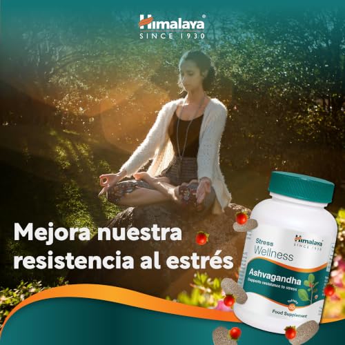 Miniatura 3 de Himalaya Stress Wellness Extracto de Raíz de Ashwagandha 500mg, 60 Tabletas (30 Días) – Complemento Alimenticio Adaptógeno para Estrés, Energía y Relajación – Fórmula Herbal Ayurvédica Vegana