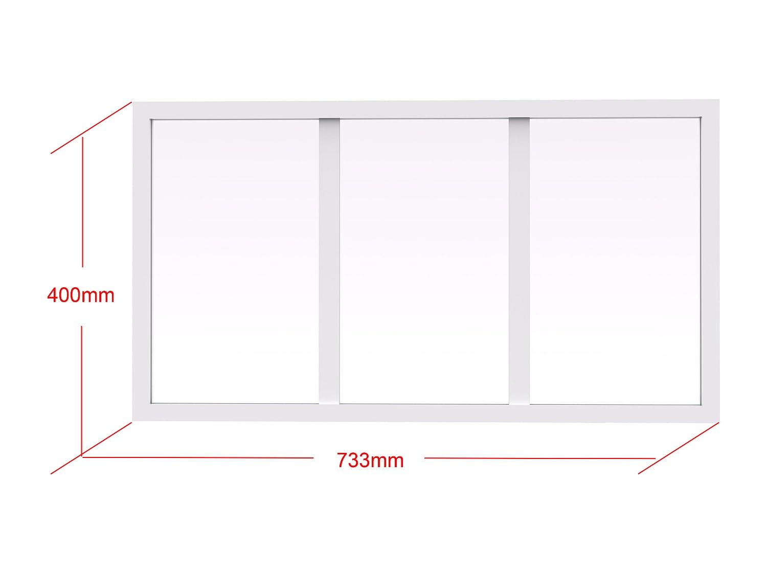 Vente-unique - Imposte Atelier en Aluminium thermolaqué - Blanc - L73 x H40 cm - Bayview