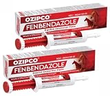 OZIPCO Fenbendazole Equine Dewormer Paste 10% for Horses | 25 Gram Oral Paste Syringe | Broad Spectrum Horse Wormer | Apple Flavor (2-Pack)