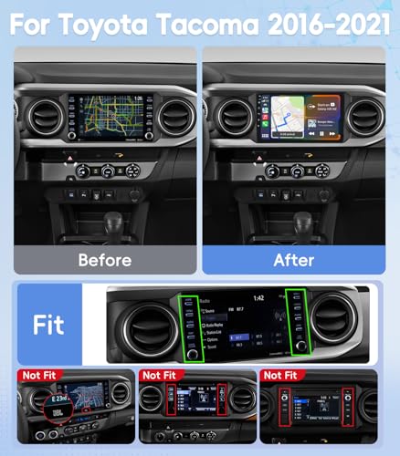 Image of 4G+64GB Android 13 Car Radio Stereo for Toyota Tacoma 2016-2021,10 inch Touch Screen Head Unit with CarPlay /Android Auto /GPS Navigation /Bluetooth /FM /DSP Radio /AHD Backup Camera
