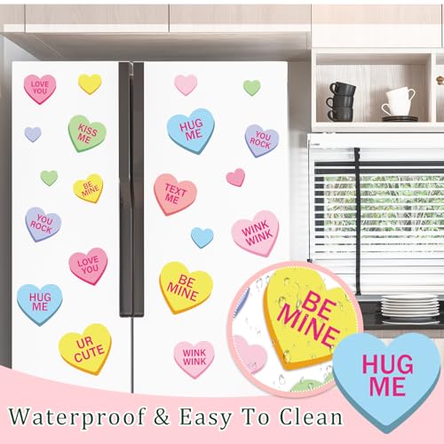 22 imanes decorativos con forma de corazón para refrigerador miniatura 4
