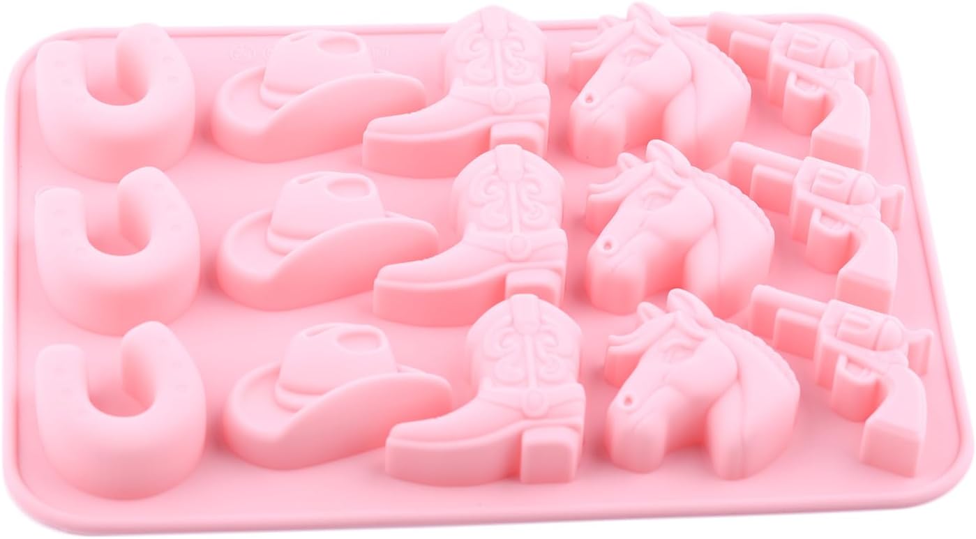 15 Cavity Western Cowboy Silicone Candy Molds