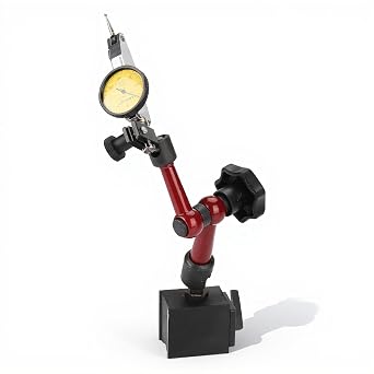Strong Magnetic Stand Base Holder + Lever Dial Test Indicator - Flexible Adjustable Long Arm - Lever Dial Test Indicator