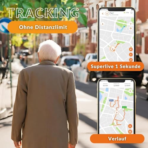 Weenect Silver – GPS-Notruf für Senioren | Unbegrenzte Reichweite | 7 Tage Akkulaufzeit | SOS-Taste | Notruftelefon | 2G | ABO erforderlich