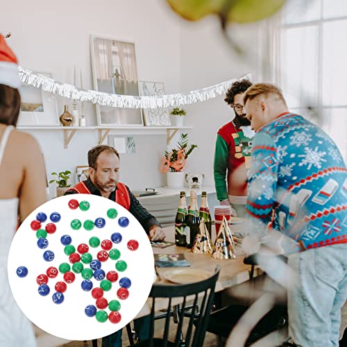 Zerodeko 49 STK Ball Der Lotteriemaschine Bälle Bingo- Tombolakugeln Aus Kunststoff Kapseln Tischtennisball Pong-bälle Pong Kugeln Verlorene Bingokugel Lotto Pog Mini Plastik Kind Kaugummi