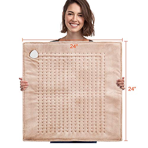 XXXL Electric Heating Pad, Ultra-Wide 24" x 24" King Size Heating Wrap, Foot