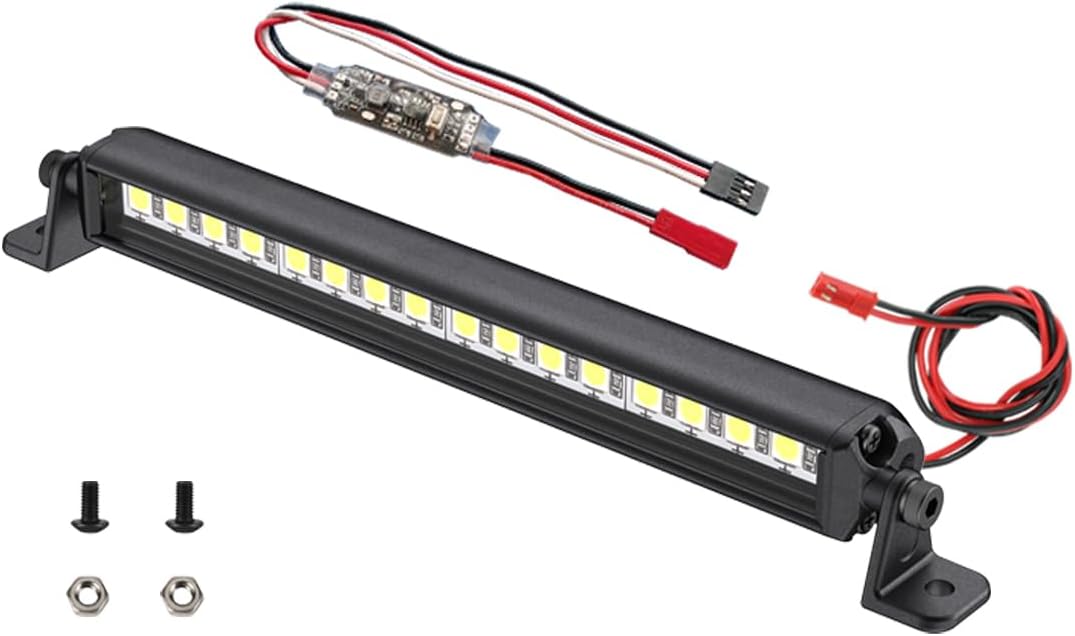 Freshion RC Light Bar 16 LED 3.5 Inch Aluminum RC Lights Crawler Accessories for Axial SCX10 Traxxas TRX-4 TRX4M Arrma Senton Redcat GEN7 1/10 1/18 Light Kit