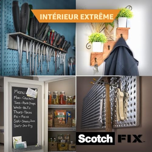 Scotch Fix Ruban de fixation pour intérieur Extrême, 19 mm x 1,8 m, 1 Rouleau (L'emballage peut varier), blanc – vue 4