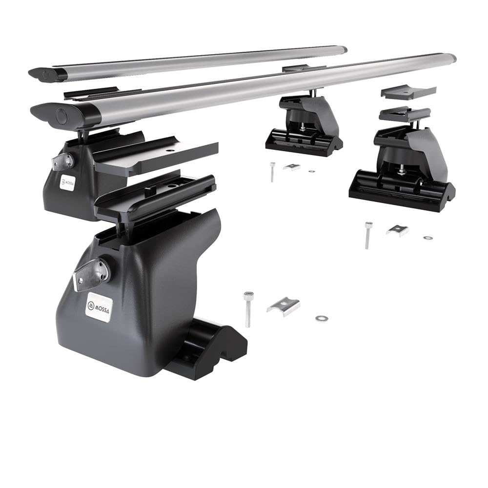 Mossa Portaequipajes de Techo adecuadas para Peugeot Expert III Furgoneta (2016- ) - baca para Coche - Barras para Techo de Coche - Aluminio Plata - Puntos de Montaje 2