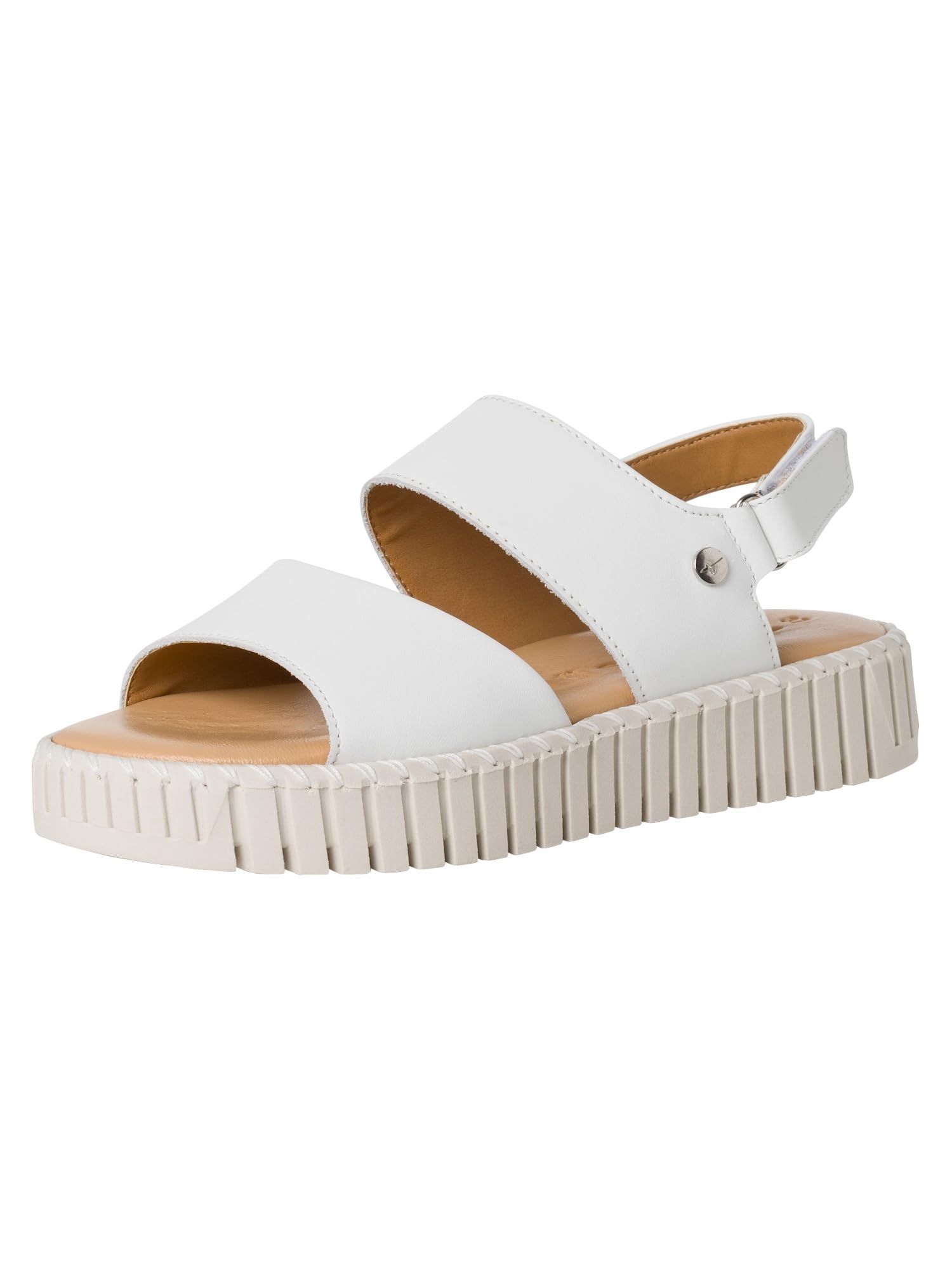Tamaris Damen 1-28710-42, Wedge Sandal, WHITE LEATHER,