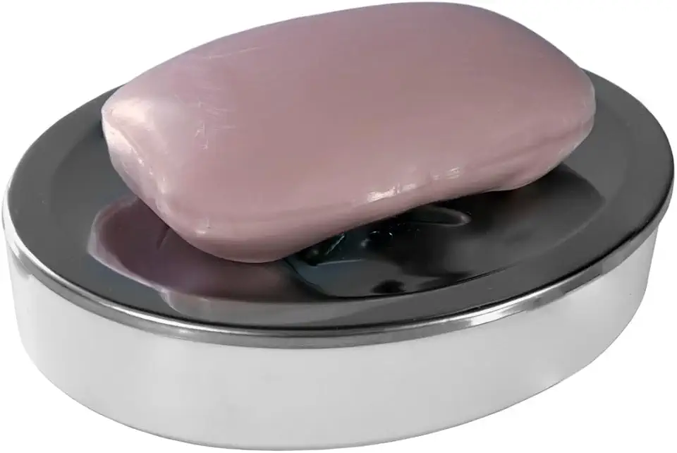 Saboneteira De Inox Para Bancada Com Reservatório Ps Branco Pratic