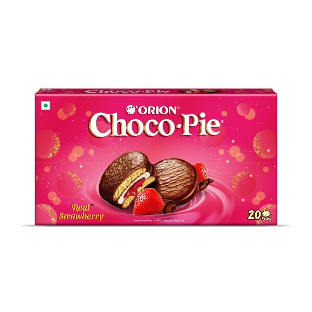 ORION Strawberry Chocopie Valentines gift pack, 500 grams | Strawberry Chocolate Cookies