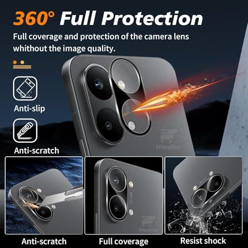 Image of [1+1 Tempered Glass for Redmi Turbo 5 5G with Camera Glass Protector Edges to Edge Screen Guard Protector 9H Hardness - (Pack of 2)