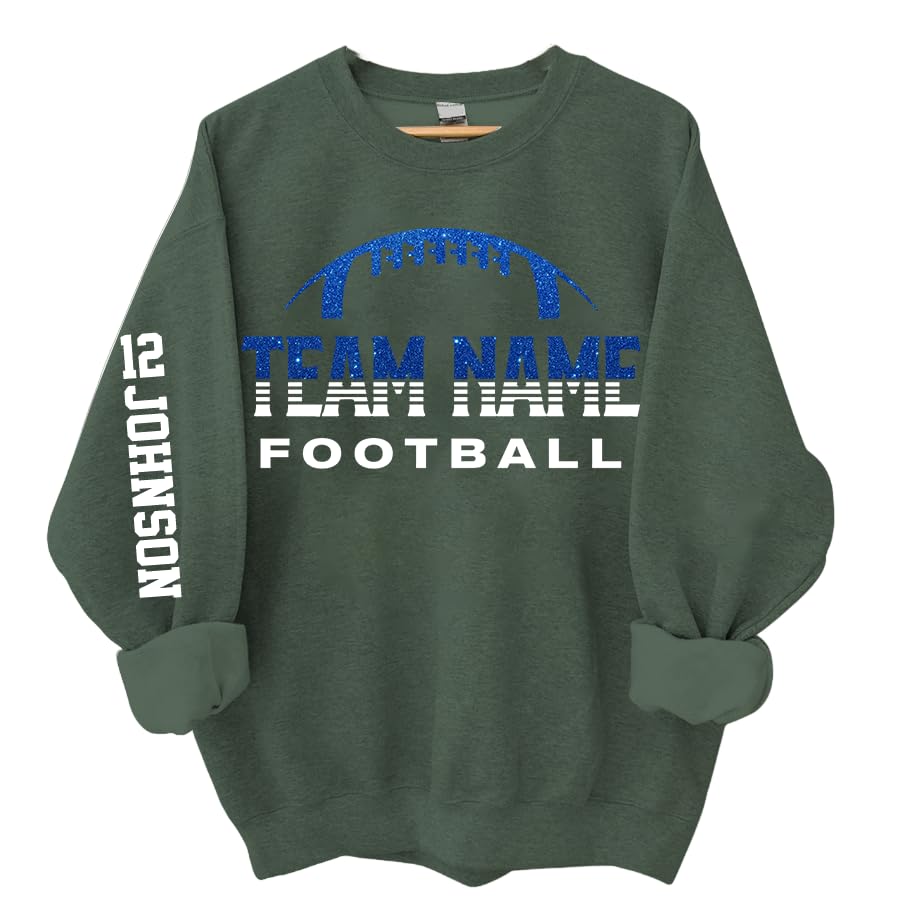 Personalized Women's Football Mom Shirt & Sweatshirt4