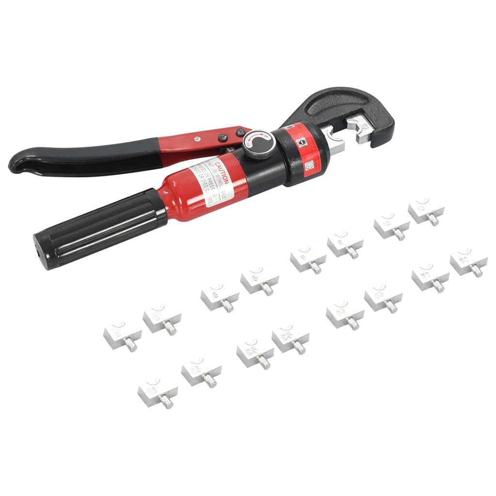 Generic Alicates de crimpado hidráulicos, portátiles y fáciles de usar, pelar y engarzar cables, para tamaños de alambre de 4-70 mm², crimpado hexagonal, fuerza de crimpado de 50 KN, material de acero