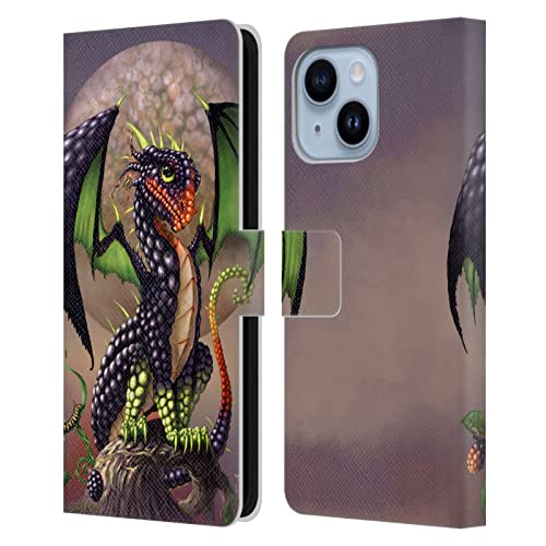 Étui portefeuille en cuir iPhone 14 Plus Stanley Morrison Les Dragons 3