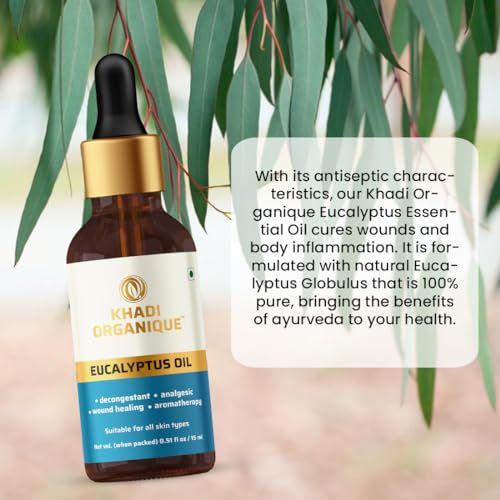 Image of KHADI ORGANIQUE Eucalyptus Essential Oil-, 15 ml