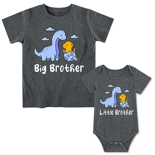 Funnycokid Big Brother Little Brother Matching Outfits Toddler Lil Bro Boy Shirts Set Baby Gifts Clothes