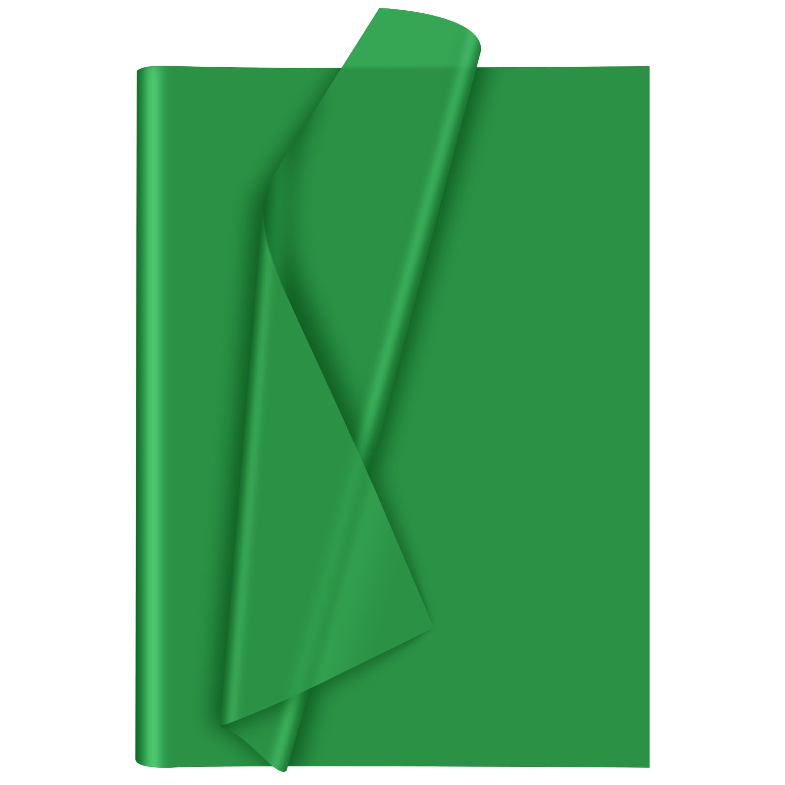 Morcheiong 60 hojas de papel de seda verde para envolver regalos, papel de seda a granel para manualidades, manualidades, floral, cumpleaños, Navidad, fiesta, festival (50 x 37 cm)