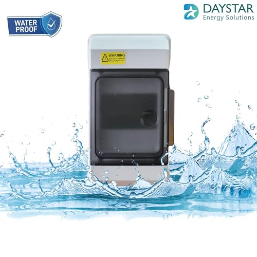 Image of Daystar Solutions (4Way-AquaX) IP65 MCB Box with Enclosure and Open-Type Cover for Outdoor Power Distribution | Heavy Rated Quality ABS Plastic | With Din Rail | Pack of 1 | 4 Way MCB Box