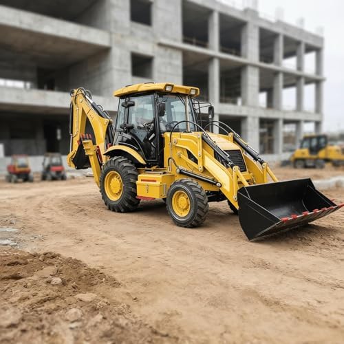 Tractor Rear Digger Amazon.com : Compact Wheel Backhoe Loader 4x4 Articulated Tractor with ...