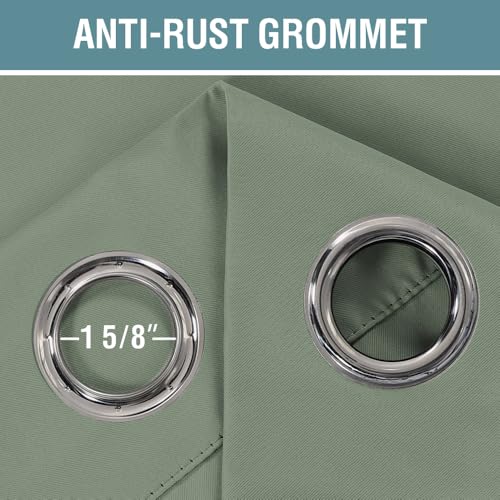 Image of H.VERSAILTEX Blackout Patio Curtains 100 x 108 Inches for Sliding Door Extral Wide Blackout Curtain Panels Thermal Insulated Room Divider - Grommet Top, 9' Tall by 8.5' Wide - Cyan
