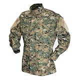 Cuatro bolsillos Diseño Tru-Spec Tactical Response Uniform Shirt, 65/35 Poly/Cotton Rip Stop, Digital Woodland, 1267004