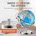 VEVOR Illuminated World Globe with Stand, 9 in/228.6 mm, Educational Earth Globe with Stable Heavy Metal Base and LED Constellation Night Light HD Printed Map, Spinning for Kids Classroom Learning