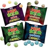 Barnetts Mega Sour Candy 4 Pack – Handmade British Sweets – Raspberry, Apple, Watermelon & Fruits – Gift or Party Treat (104g x 4)