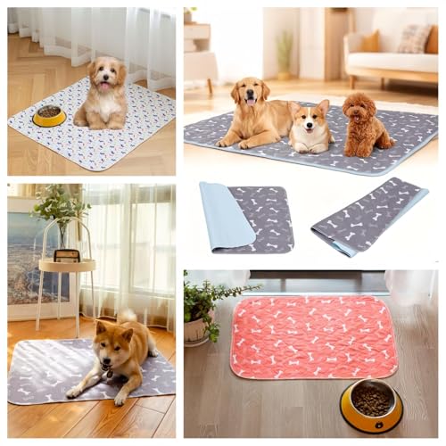 2026 Upgraded Washable Puppy-Pad with Pheromones, Pee Pads for Dogs, Washable Pee Pads for Dogs & Cats, Leak Protection, Non-Slip Base, Reuse, for Home & Travel (A+B, S 16×24in)