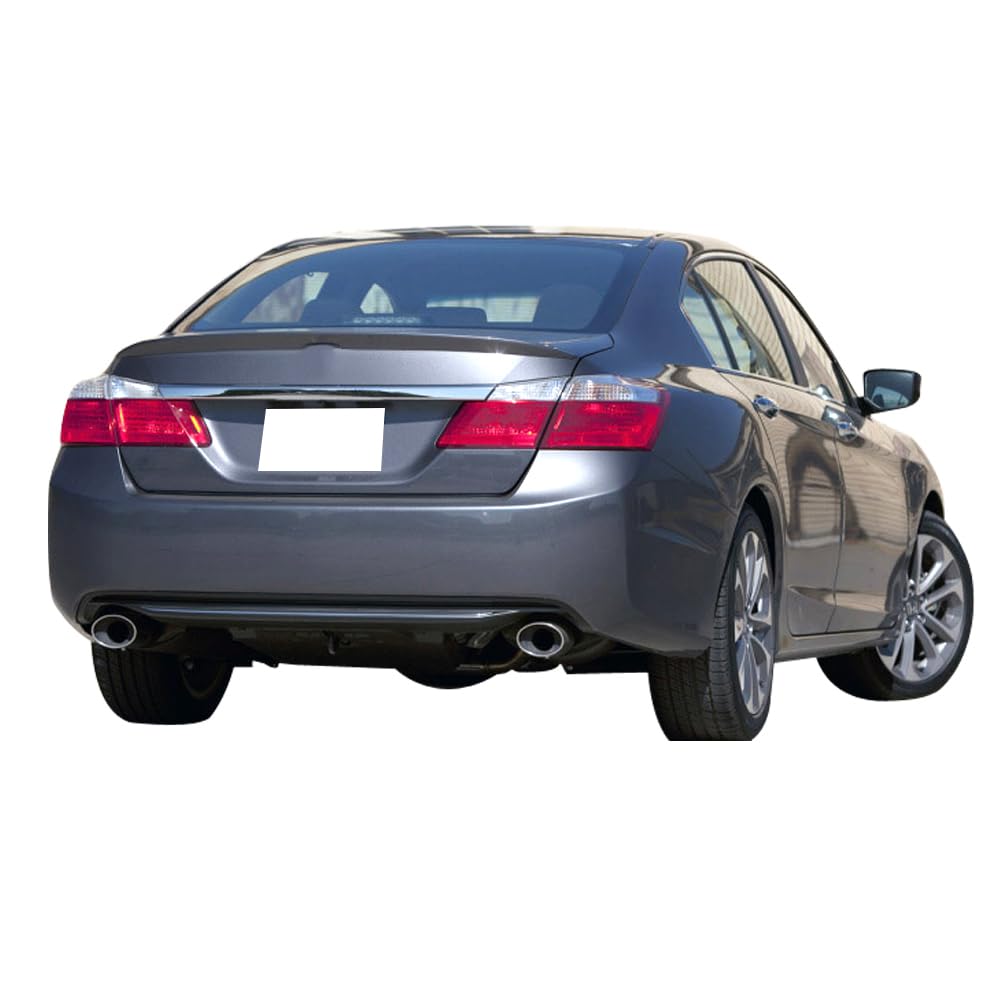 Pre-painted Trunk Spoiler Compatible With 2013-2017 Honda Accord, Factory Style ABS Painted #NH797M Modern Steel Metallic Trunk Spoiler Rear Tail Lip Deck Boot Wing By IKON MOTORSPORTS, 2014 2015 2016
