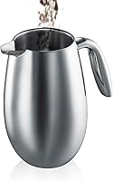 Vista 4 de Cafetera de prensa térmica Columbia para tazas de 6 oz de acero inoxidable, Plateado