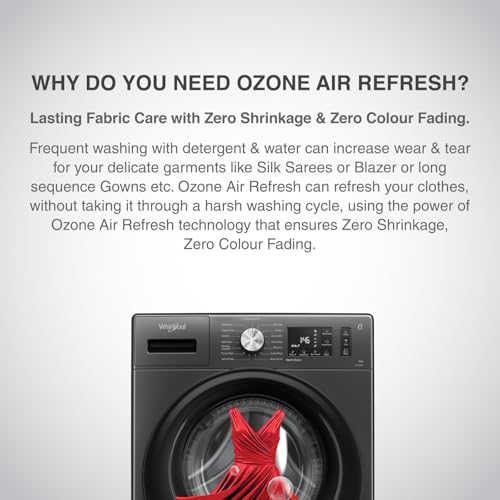 Image of Whirlpool 9 Kg Ozone Technology 5 Star Inverter Front Load Fully Automatic Washing Machine with In-Built Heater (XO9012BYM52E, Midnight Grey, 100+ Tough Stains, 1400 RPM)