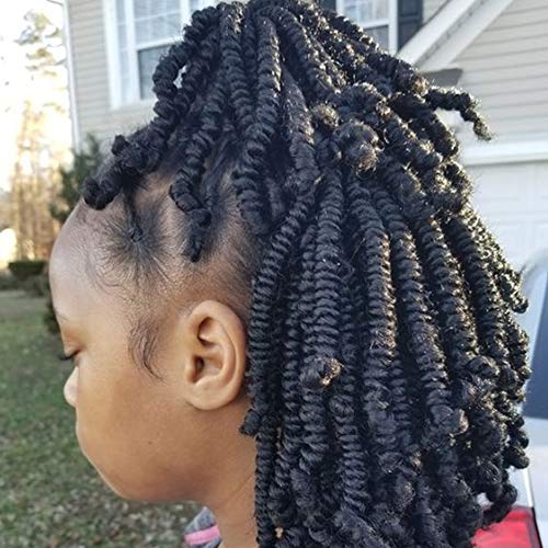 Niseyo 7 Packs Bob Spring Twist Crochet Hair 8 Inch Pre-twisted Spring Twist Braids (4#)