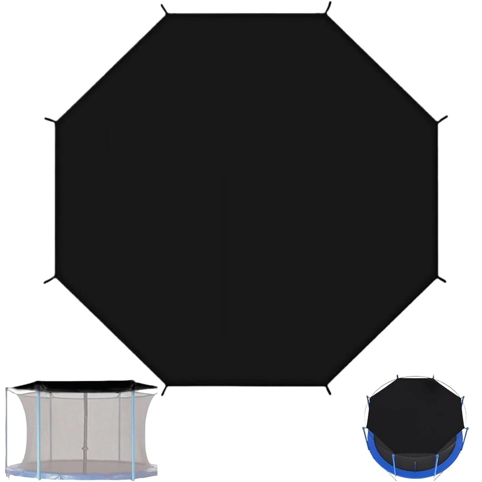 Trampoline Cover, Trampoline Tent Cover UV Protection Trampoline Sunshade Canopy Covers, Foldable Trampolines Accessories Covers Roof for 6/8 Poles Trampolines (12FT - 8 poles)