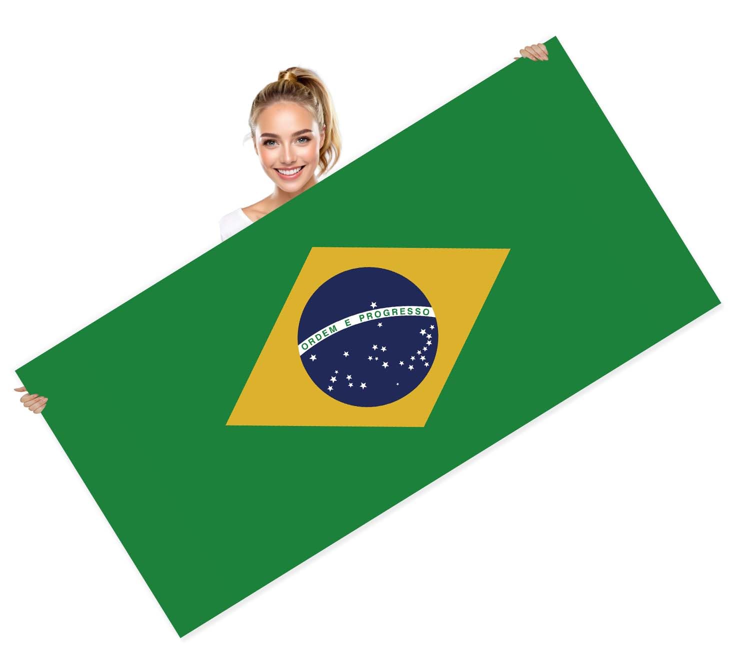 Petite Pine Brazil 72 X 142 Cm Towel, 28 X 56 Inch Large Ian Flag Soft Microfibre Sand Free Towel, Lightweight Thin Quick-Drying Towels For Sports Travel Pool Towel