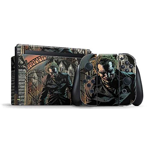 Skinit Decal Gaming Skin Compatible with Nintendo Switch Bundle - Officially Licensed Warner Bros Arkham Asylum - The Joker Design