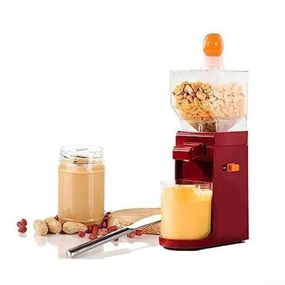 Yuanpgky Moulin à noix et beurre d'arachide, machine en plastique pour pâte à tartiner lisse de noix de cajou, amande, noisette, noix et tournesol (réglementation européenne)