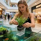 Generisch Uchwyt na Rośliny do Akwarium, Przezroczysta Wisząca Doniczka na Rośliny, Hydroponika Pojemnik na Rośliny do Akwarium, Wnętrze, Uprawa Domowa, Dekoracja i Akwarystyka