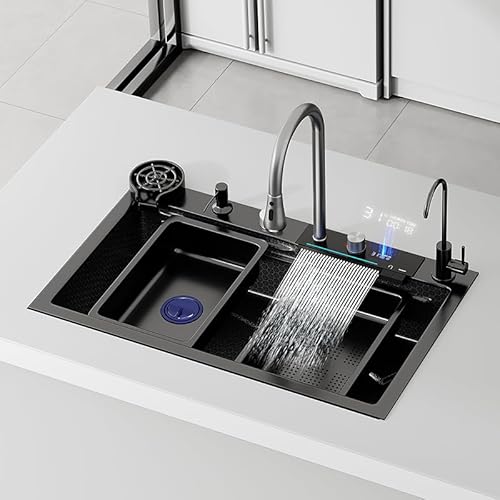 Generisch Generic Edelstahl Küchenspüle 68x45x22 cm