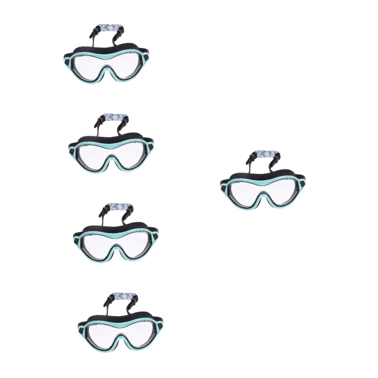 HANABASS 5pezzi Occhialini Unisex Anti-appannamento Protezione Uv e Fascia Regolabile Per Adulti Piscina e Snorkeling